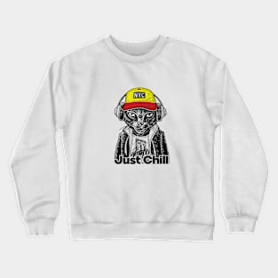 Just Chillin | Cat Shirt Crewneck Sweatshirt